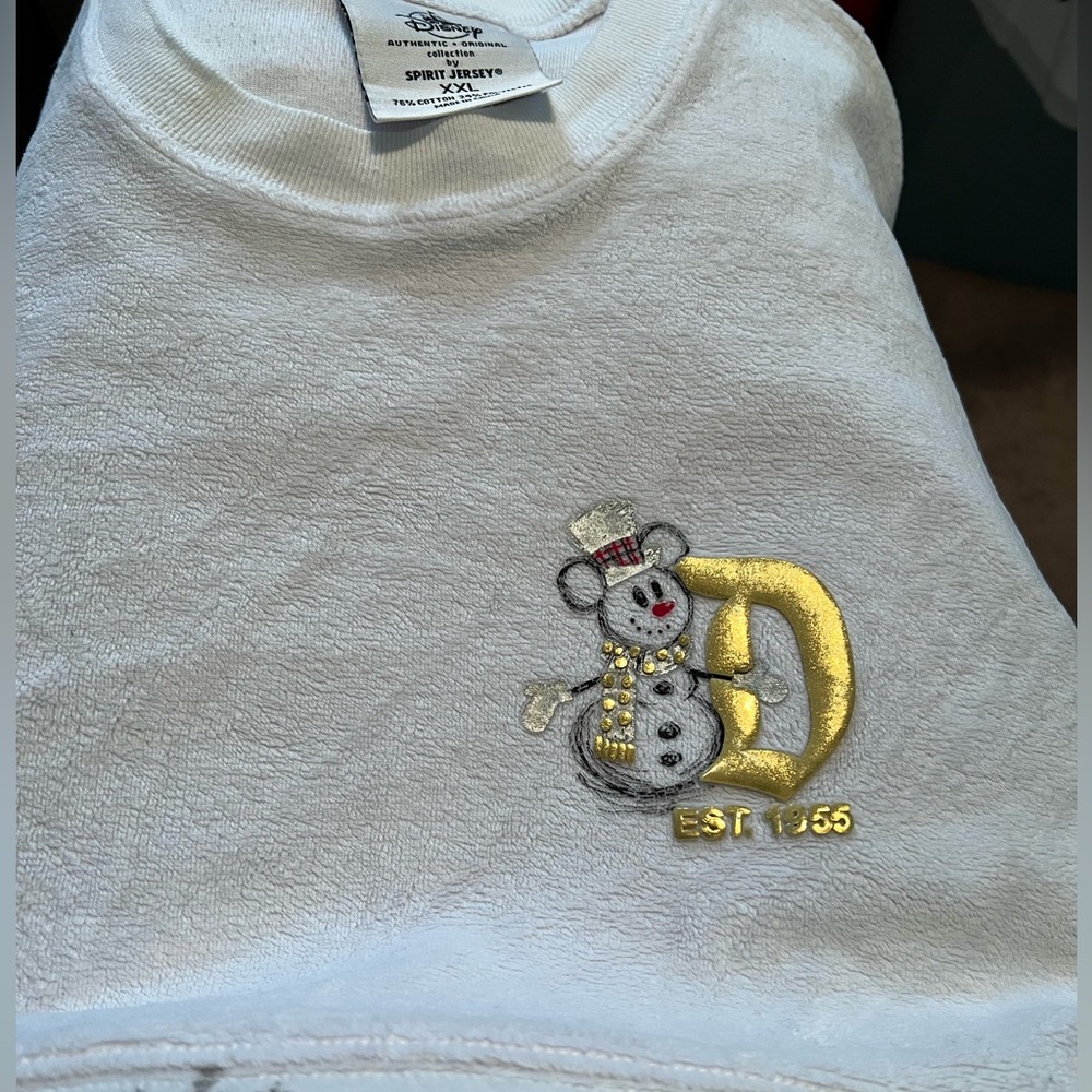 White Disneyland Snowman Print Spirit Jersey